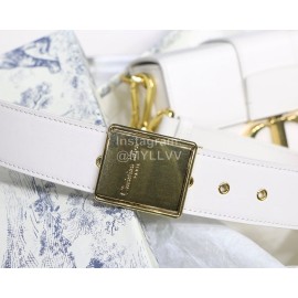 Dior 30 Montaigne Mini BoxCD Letter Leather Small Crossbody Bag White M9032