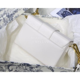 Dior 30 Montaigne Mini BoxCD Letter Leather Small Crossbody Bag White M9032