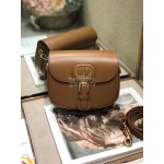 Dior Bobby Vintage CD Logo Print Small Shoulder Bag Caramel 9268