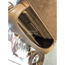 Dior Bobby Vintage CD Logo Print Small Shoulder Bag Caramel 9268