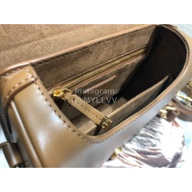 Dior Bobby Vintage CD Logo Print Small Shoulder Bag Caramel 9268