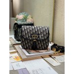 Dior Bobby Vintage Old Flower Messenger Bag Black And White 9268