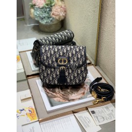 Dior Bobby Vintage Old Flower Messenger Bag Black And White 9268