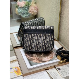 Dior Bobby Vintage Old Flower Messenger Bag Black And White 9268