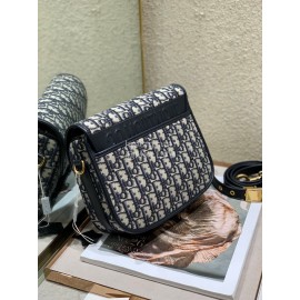 Dior Bobby Vintage Old Flower Messenger Bag Black And White 9268