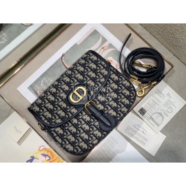 Dior Bobby Vintage Old Flower Messenger Bag Black And White 9268