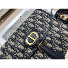 Dior Bobby Vintage Old Flower Messenger Bag Black And White 9268