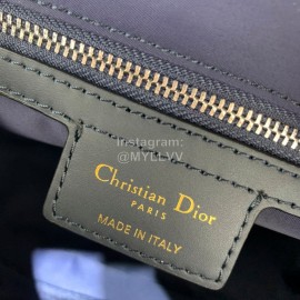 Dior Blue Embroidered Cowhide Flap Messenger Bag Model 5088