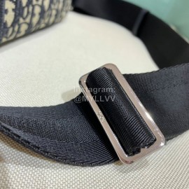 Dior Blue Embroidered Cowhide Flap Messenger Bag Model 5088