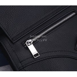 Dior Saddle Men's Grained Cowhide Crossbody Saddle Bag Black P0095