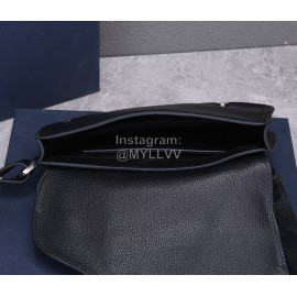 Dior Saddle Men's Grained Cowhide Crossbody Saddle Bag Black P0095