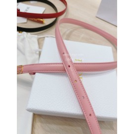Dior Fashion Calf Leather Square Enamel Buckle 15mm Belt Pink
