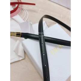 Dior Fashion Calf Leather Square Enamel Buckle 15mm Belt Black