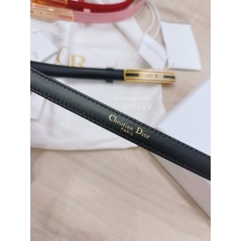 Dior Fashion Calf Leather Square Enamel Buckle 15mm Belt Black