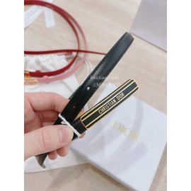 Dior Fashion Calf Leather Square Enamel Buckle 15mm Belt Black