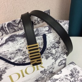 Dior Fashion Calf Leather Retro Metal Letters Buckle 20mm Belt