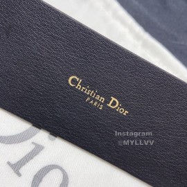 Dior Black Calf Leather Retro Pin Buckle 50mm Belt