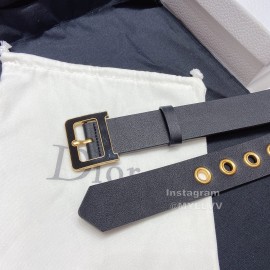 Dior Black Calf Leather Retro Pin Buckle 35mm Belt