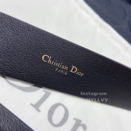 Dior Black Calf Leather Retro Pin Buckle 35mm Belt