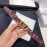 Dior Cowhide Pattern Textile Cloth Letter Buckle 20mm Belt Wine Red