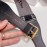 Dior New Vintage Gold Buckle Letter Logo 65mm Embroidered Canvas Belt Dark Gray