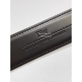 Dior Double Side Calf Leather Gun Color Buckle 35mm Belt 