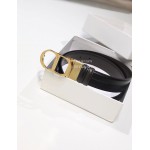 Dior Double Side Calf Leather Gold Buckle 35mm Belt 
