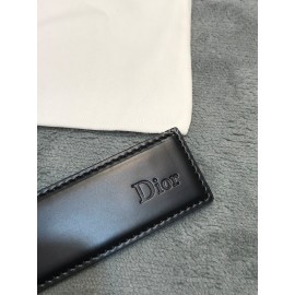 Dior Double Side Black Calf Leather Gold Buckle 35mm Belt 