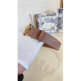 Dior Fashion Pink Calf Leather Gold Cd Buckle Belt 