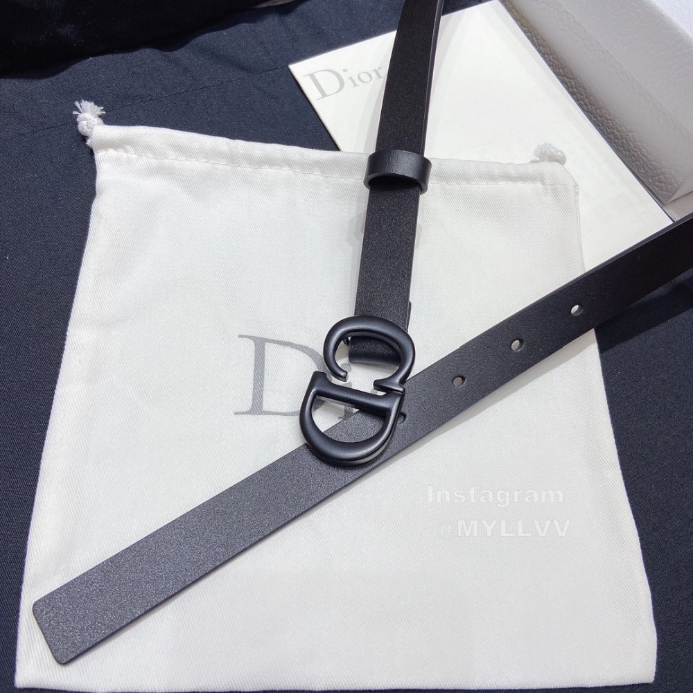 Dior Classic Calf Leather Cd Buckle 20mm Belt Black