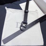 Dior Classic Calf Leather Cd Buckle 20mm Belt Black