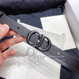 Dior Classic Calf Leather Cd Buckle 20mm Belt Black