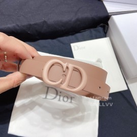 Dior Classic Calf Leather Cd Buckle 20mm Belt Pink