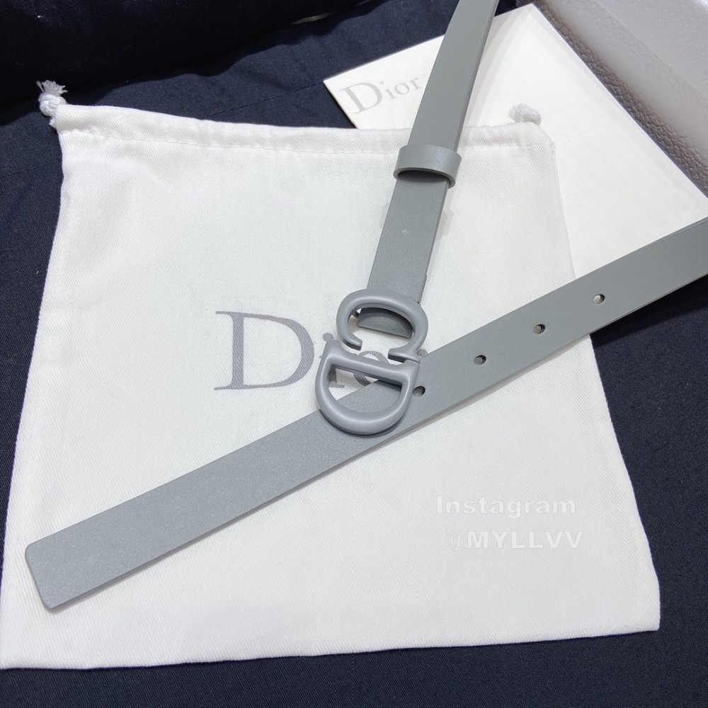 Dior Classic Calf Leather Cd Buckle 20mm Belt Blue