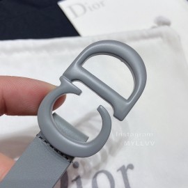 Dior Classic Calf Leather Cd Buckle 20mm Belt Blue