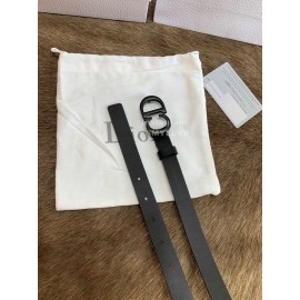 Dior New Black Calf Leather Black Cd Buckle 20mm Belt For Women