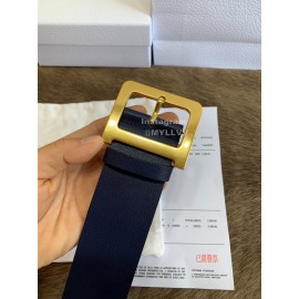 Dior New Calf Leather Gold Pin Buckle 50mm Belt For Women Navy