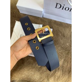 Dior New Calf Leather Gold Pin Buckle 50mm Belt For Women Navy
