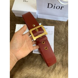 Dior New Calf Leather Gold Pin Buckle 50mm Belt For Women Brown