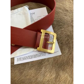 Dior New Calf Leather Gold Pin Buckle 50mm Belt For Women Brown