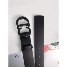 Dior Black Calf Leather Black Cd Buckle 30mm Belt 
