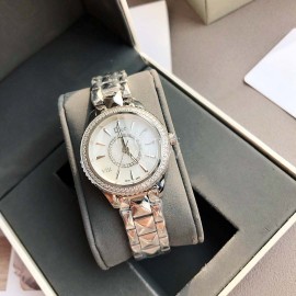 Dior Viii Series 33mm Dial Steel Strap Watch For Women White