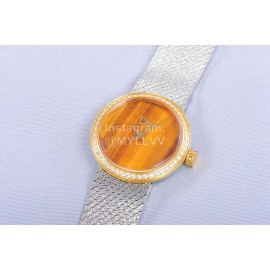 La D De Dior Satine Bulingbuling Diamond Watch Tan