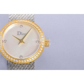 La D De Dior Satine Bulingbuling Diamond Watch White