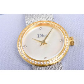 La D De Dior Satine Bulingbuling Diamond Watch White