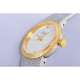 La D De Dior Satine Bulingbuling Diamond Watch White
