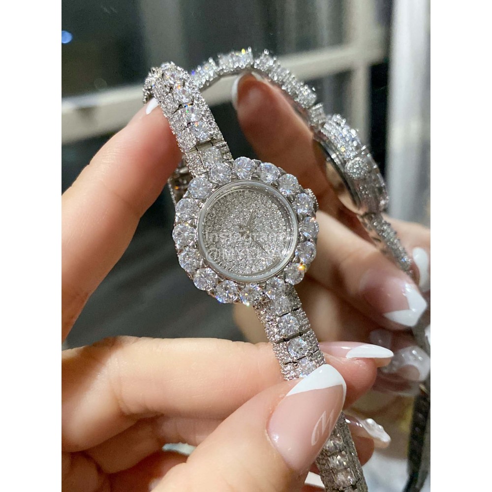 La D De Dior Diamond Watch For Women Silver