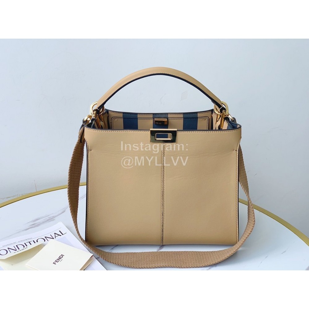 Fendi Fashion Medium Calf Crossbody Bag For Women Khaki