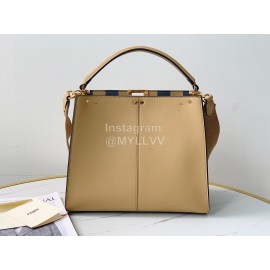 Fendi Fashion Medium Calf Crossbody Bag For Women Khaki