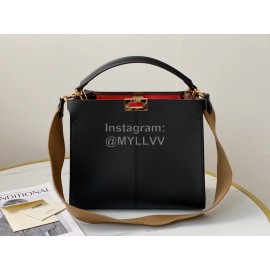 Fendi Fashion Medium Calf Crossbody Bag For Women Black